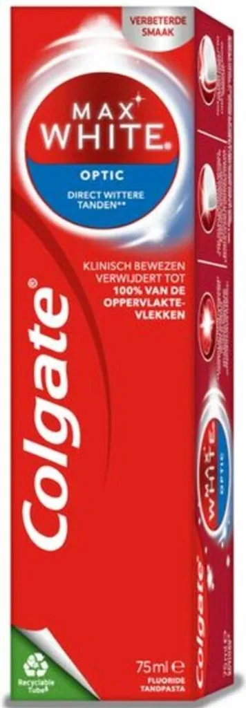 Lot de 6 Dentifrices Blancheur Colgate Max White Optic - 75ml x 6 - 2