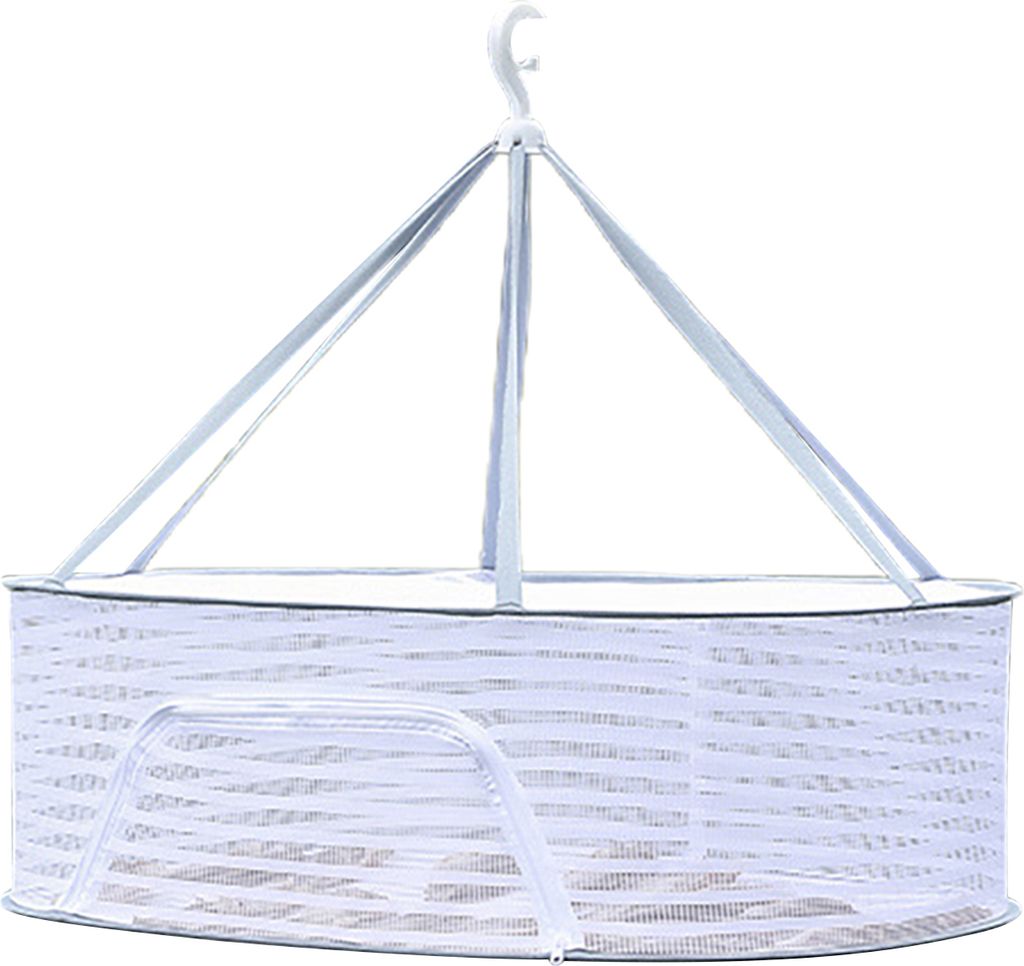 1/2/3 Schicht Hanging Mesh Trocknung Korb U-förmiges Reißverschluss Design Food Fisch Kleidung Hanging Trocknetz Outdoor Faltbar hängbarer Mesh ...