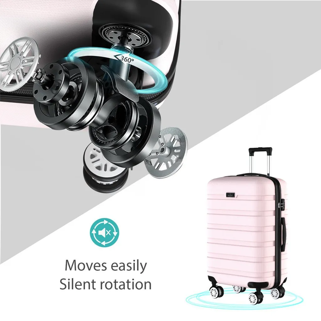 Set Trolley Voyagoux REVELATION Rosa 2 Pezzi: Bagaglio a Mano e Stiva - 8