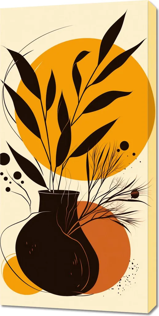 Tableau Champs de Złota Okowa 50x100 cm : Décoration Murale Premium