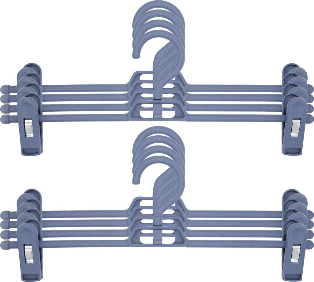 8x Hosenbügel Kleiderbügel Klammerbügel Rockbügel Klemmbügel Hosenspanner Clipbügel
