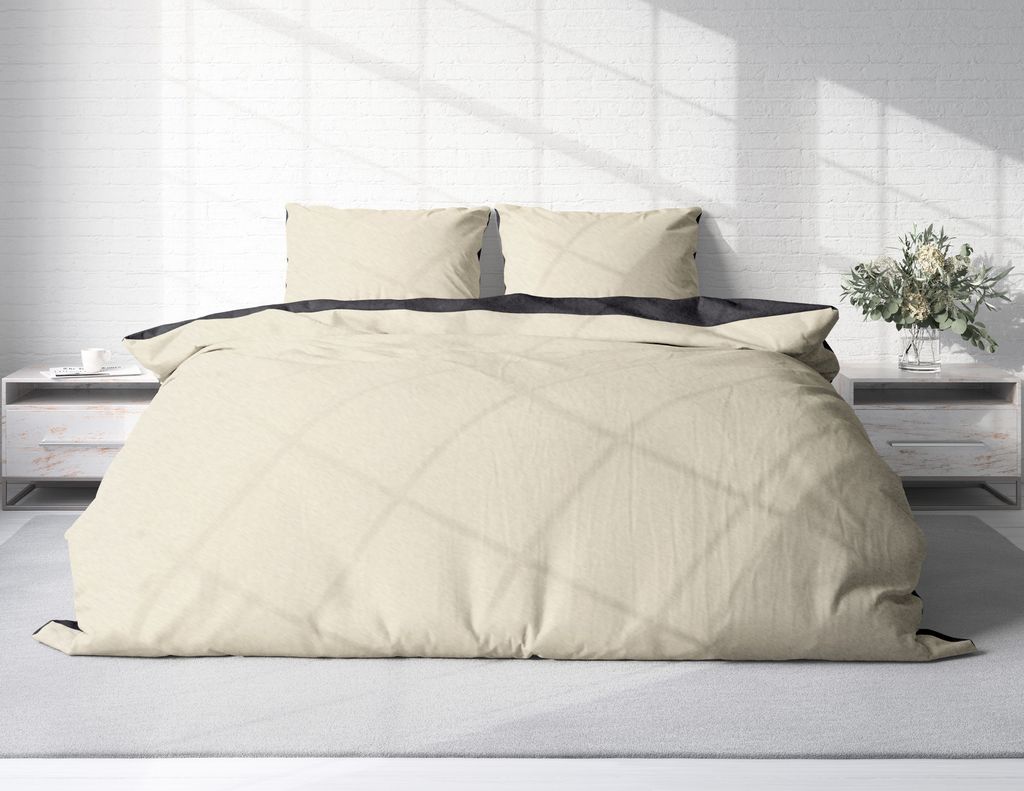 Winter Bettwäsche Doubleface Uni Wende kuschelig flauschig Produktbild 