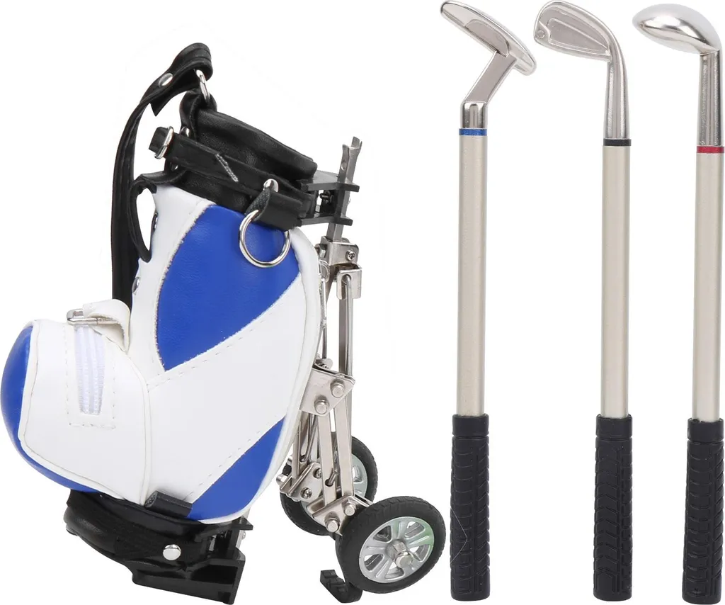 Accessorio Scrivania Design Golf: Set Penne in Metallo e Mini Sacca