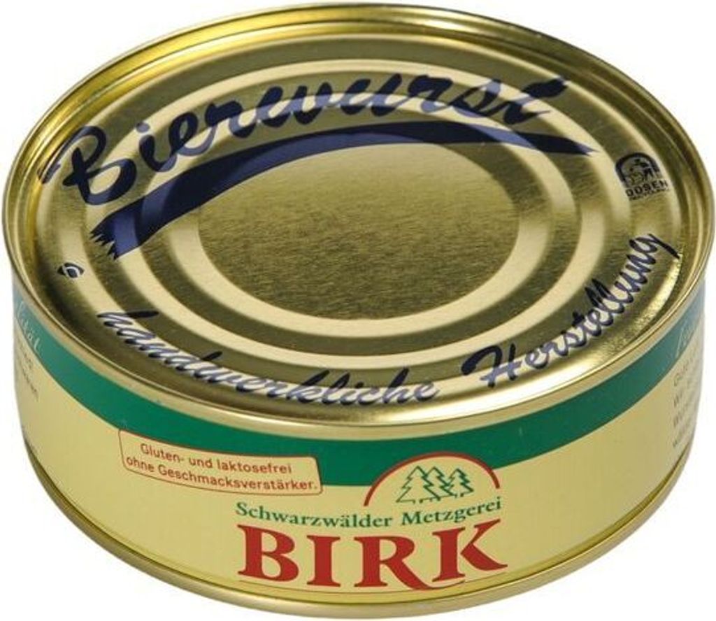 Schwarzwälder Metzgerei Birk Dosenwurst Bierwurst aus Produktbild