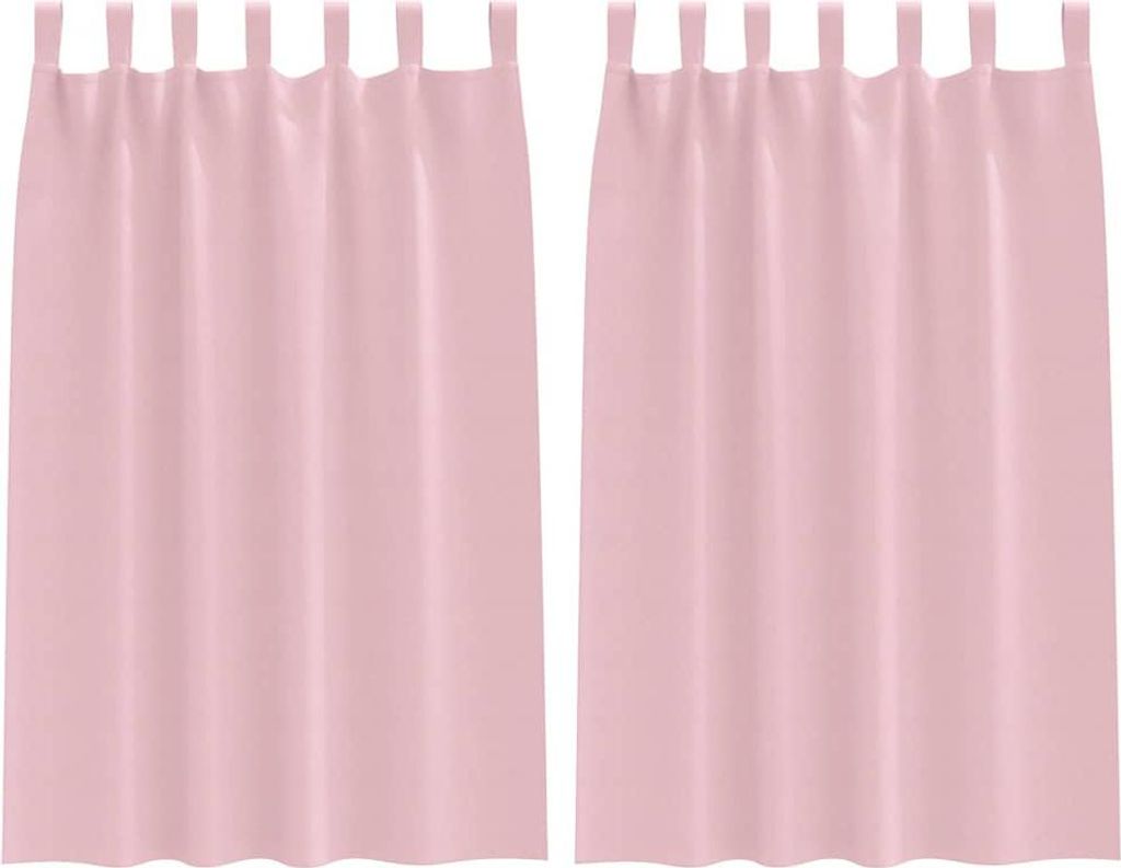 vidaXL Zatemňujúce závesy s krúžkami 2 ks baby pink 175 x Obrázok produktu 