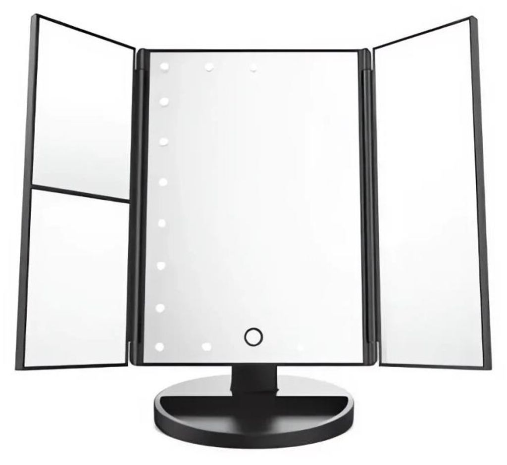 LED-spiegel met verlichting, model XA-40483 - Zwart, voor Productafbeelding 