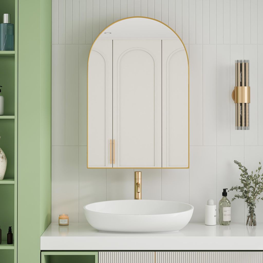 MODFU Miroir De Salle De Bain Avec Armoire Murale - Meuble Image du produit 