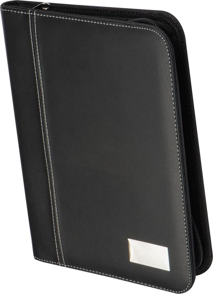 Schreibmappe Dokumentenhalter - gebundene A5 Map - 1 Stück - schwarz - Papier