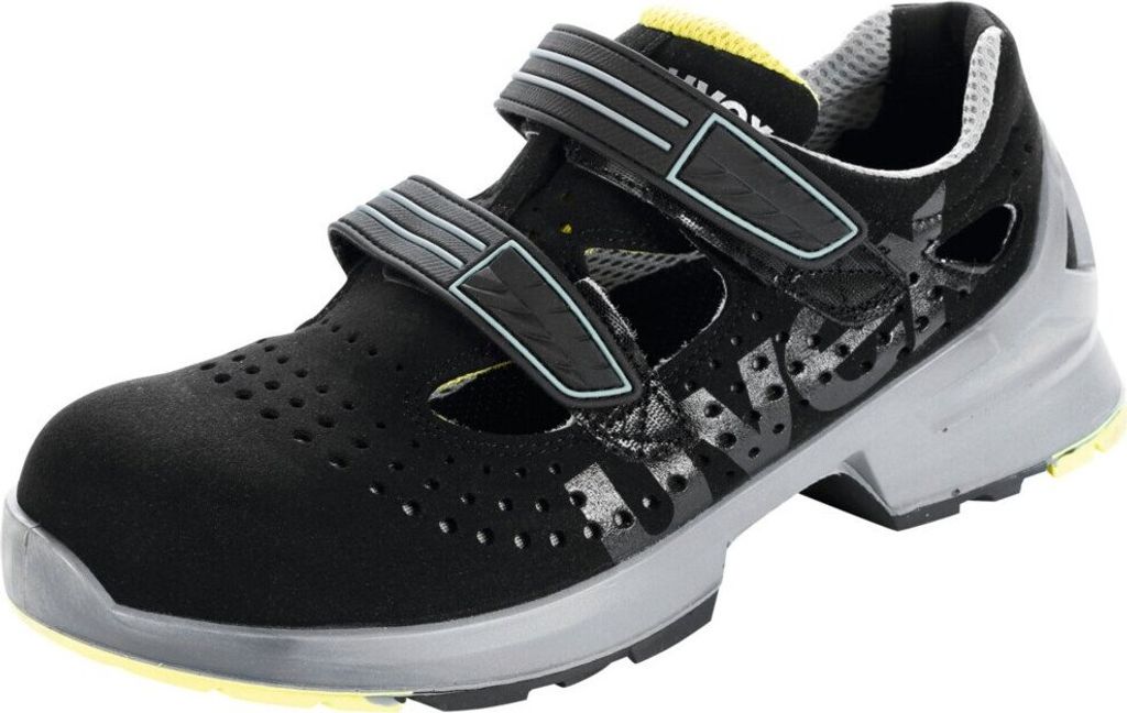 uvex 1 Sandalen S1 schwarz, gelb Weite 11 Gr. 42 Produktbild 2