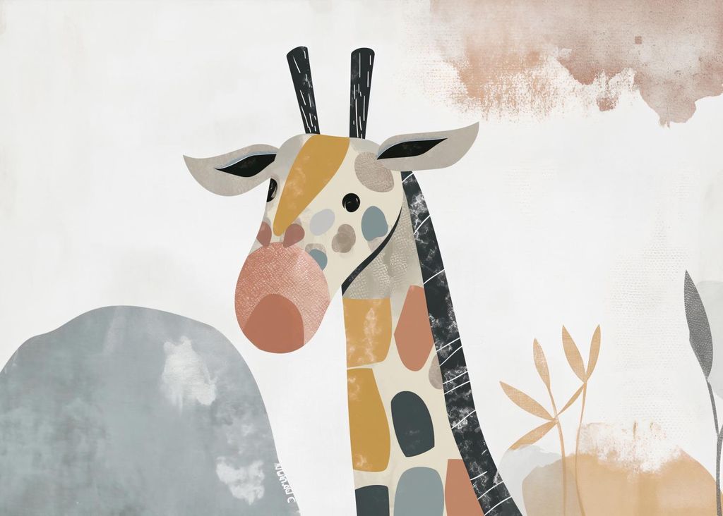 Plakat 35x25cm Giraffe Bambino