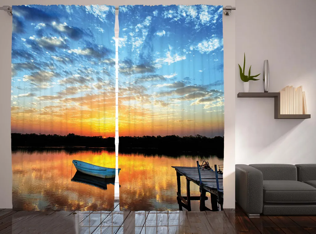 Rideau occultant partiel rustique pour intimité et déco chambre 280x225