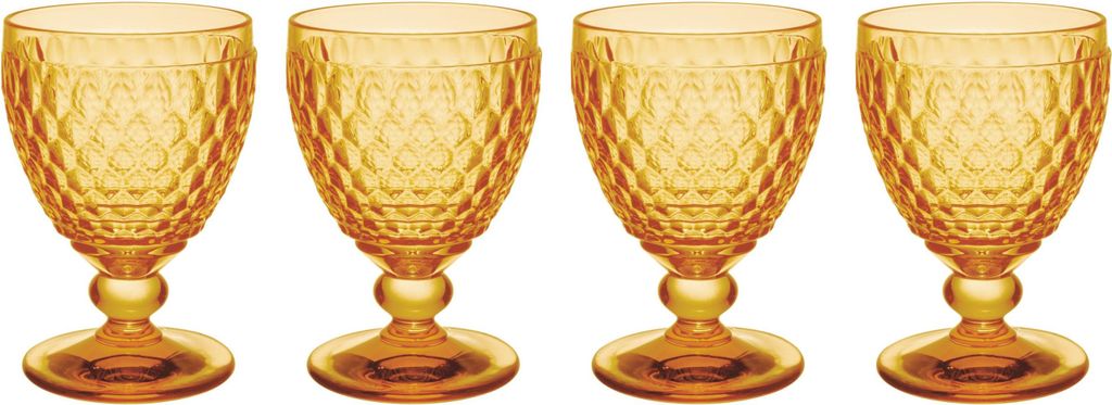 4er Set Boston Saffron Wasserglas gelb 250ml H. 14,4cm Villeroy & Boch