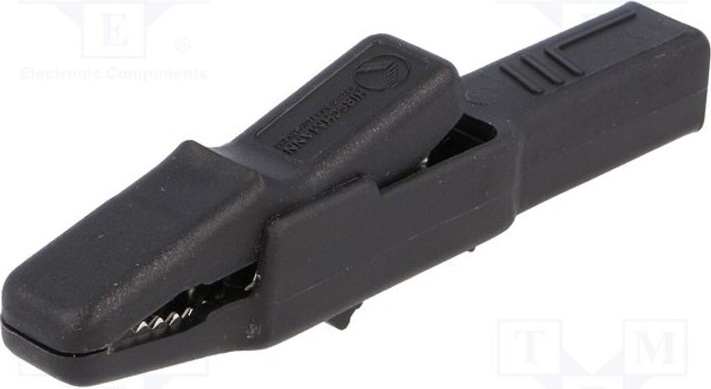 1x Krokodilklemme 25A schwarz Ber.Halt: max.9,5mm AK2BSW Krokodilklemmen 4mm