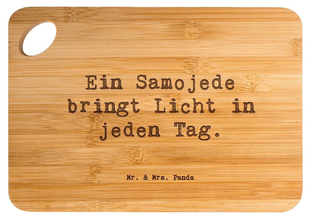 Mr. & Mrs. Panda Holzbrett Spruch Samojede Licht - Transparent - Geschenk, Brett, intelligente Hunde, Hunderassen Beschreibung, Hundeliebhaber, Hun...