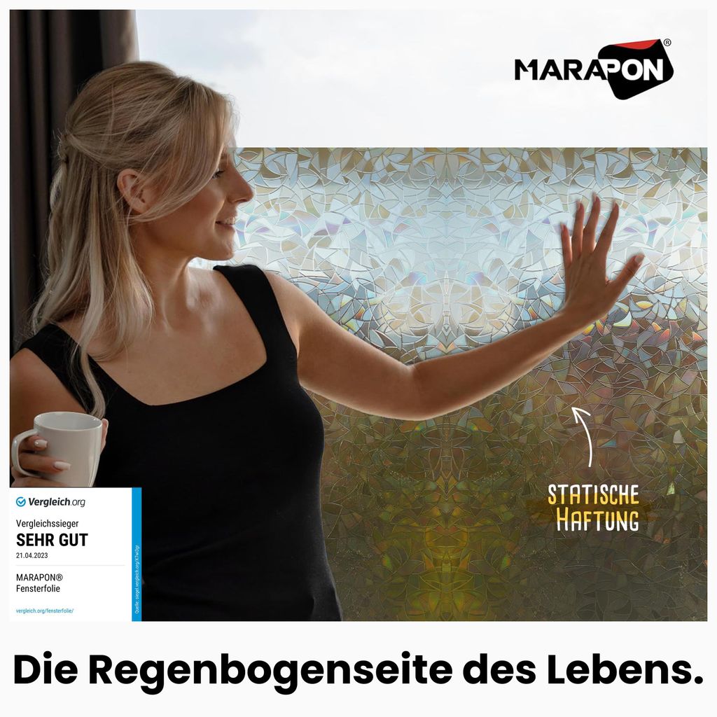 MARAPON Regenbogenfolie Dunkel statisch haftend 0,60x2 m