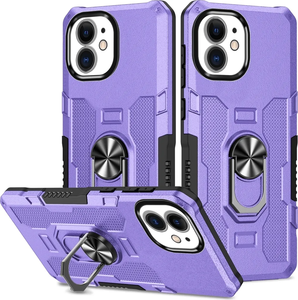 Cover Rinforzata iPhone 11 Viola - Protezione Anti-Caduta con Anello