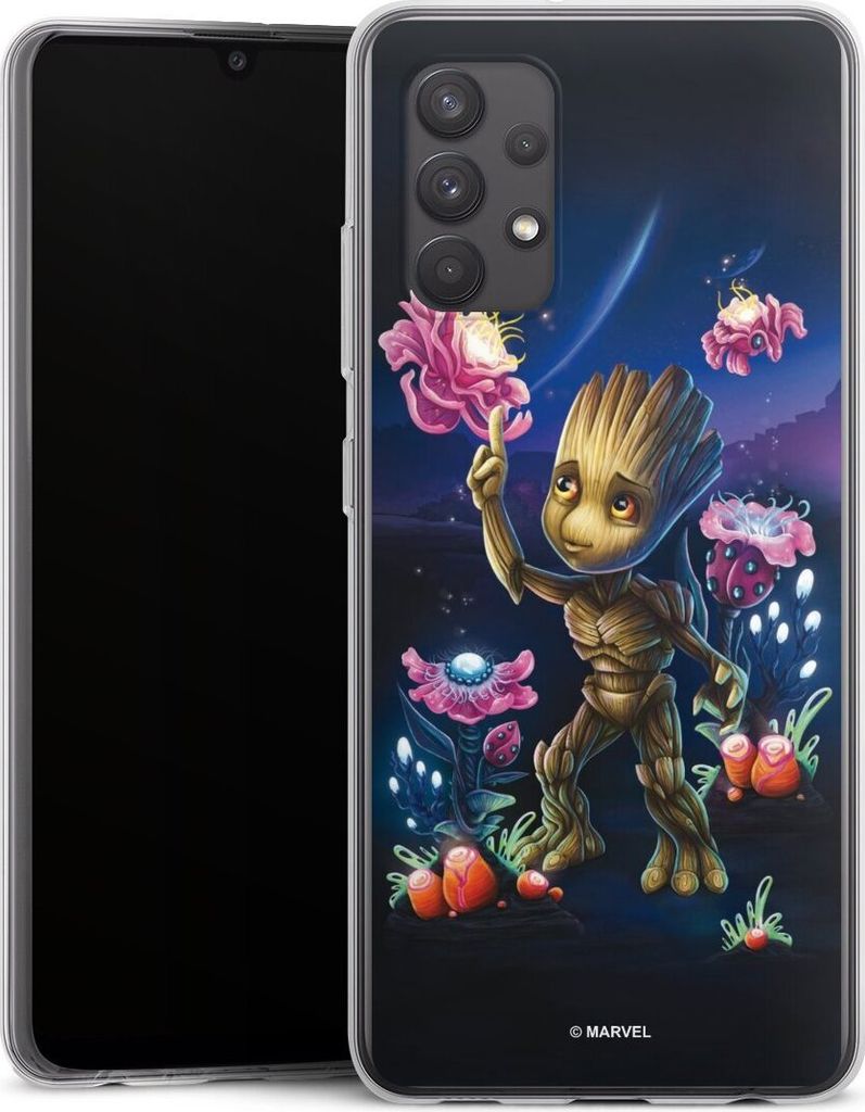 DeinDesign Handyhülle für Samsung Galaxy A32 4G Silikon Hülle Case Smartphone Schutzhülle Marvel Guardians Of The Galaxy Baby Groot