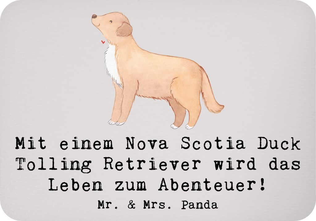 Mr. & Mrs. Panda magnet Nova Scotia Duck Abenteuer - Grau Pastell - Geschenk, whiteboardmagnet, Kühlschrankmagnet, Notizhalter, Intelligenz, lebha...