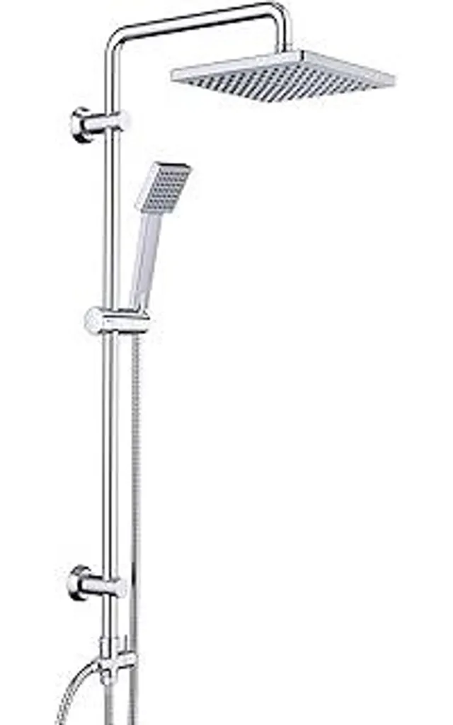 Sistema Doccia JOHO Risparmio Idrico - Inox e ABS 20x20 Quadrato - 1