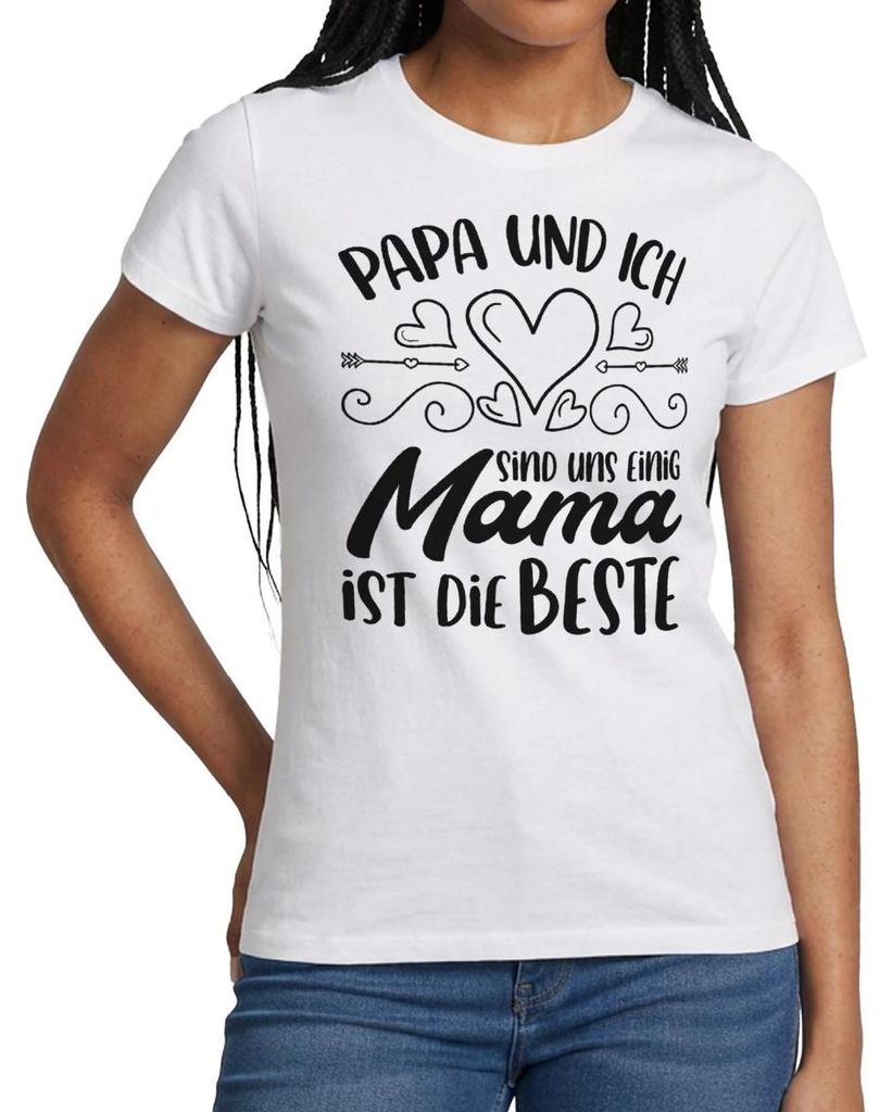 Spreadshirt Geschenk Mutter | Mama Ist Die Beste Frauen T-Shirt, M, Weiß