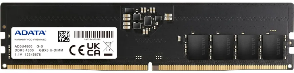 Barrette de RAM DDR5 32Go ADATA 4800MHz pour PC de Bureau Performant