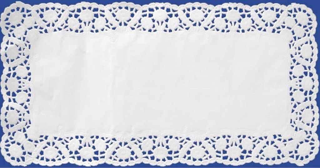 100x Deko-Tortenspitzen eckig weiß 30 x 40 cm Produktbild 
