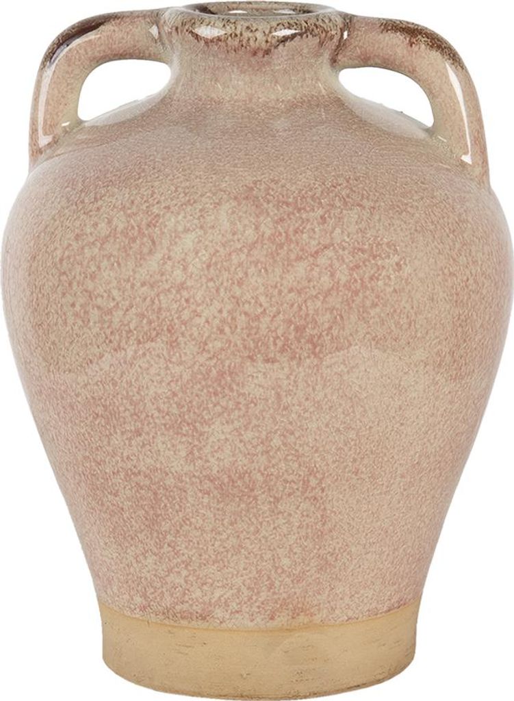 Clayre & Eef Vase Ø 19x25 cm Rosa Beige Keramik