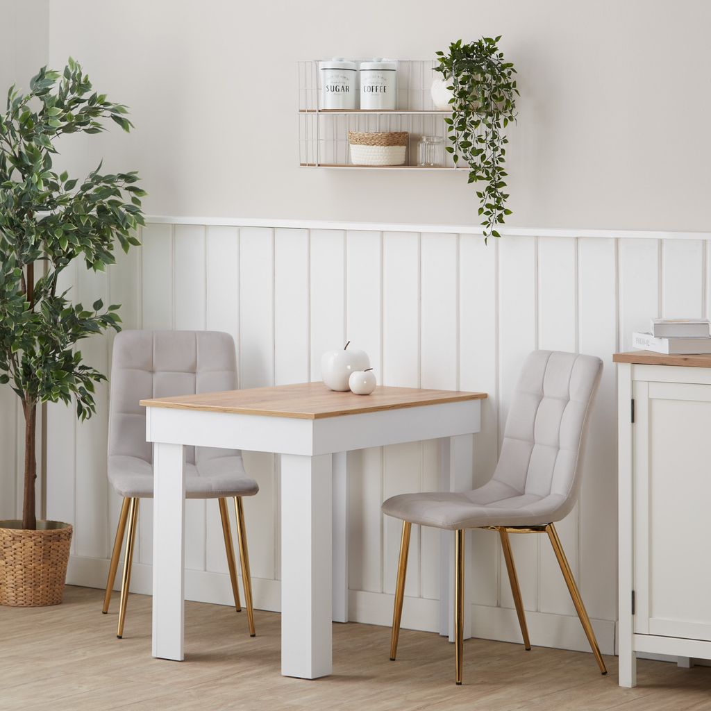 Chaise Salle à Manger Lot de 2 Crème Design Moderne Chaises Image du produit 