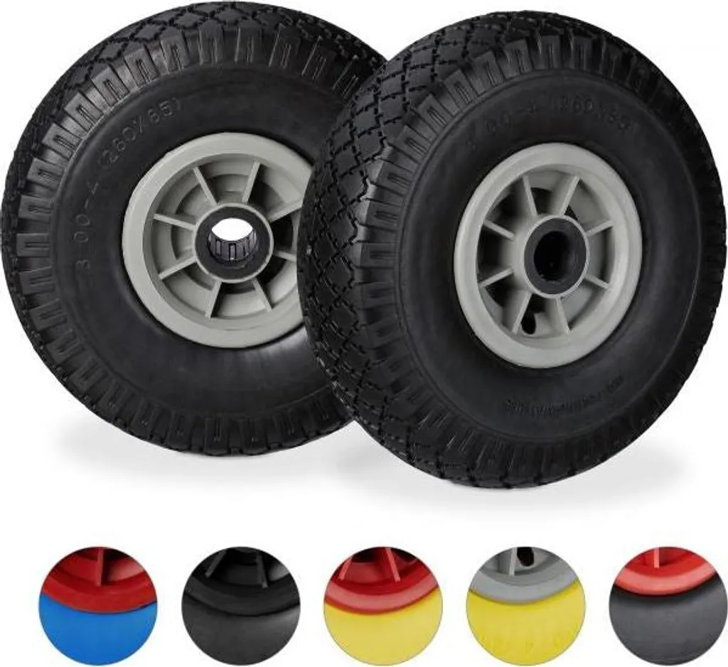 Offerta Set 2 Ruote Carriola Pneumatiche 130kg Ricambio Universale