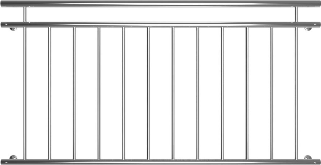 90x156cm Balkongeländer Fenster Geländer Edelstahl Französischer Balkon Silber