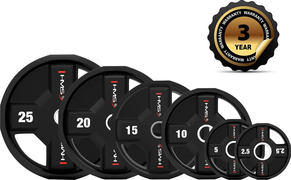 Poids olympique en polyuréthane 10 kg CPU pour musculation intensive - 2