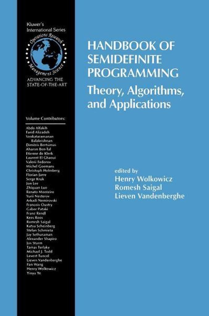 Handbook of Semidefinite Programming