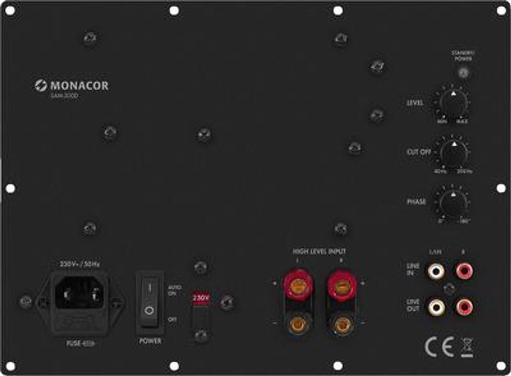 MONACOR SAM-300D Class-D-Subwoofer-Aktiv-Modul, 300 W an 4 Produktbild 