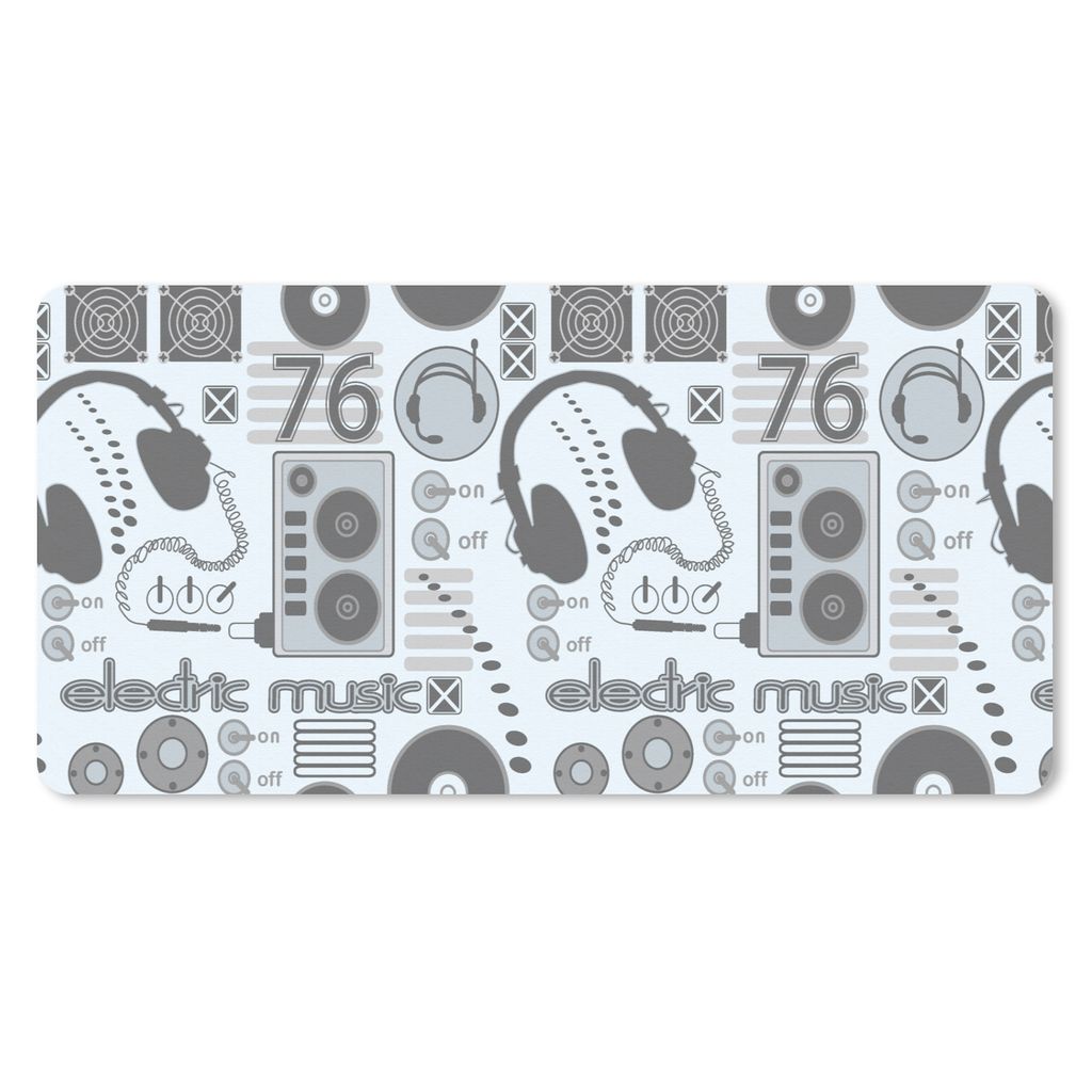 MuchoWow Mauspad Mousepad DJ - Kopfhörer - Vintage - Design 60x30 cm - Mousepads - Maus Mat - Pad - Mausunterlage - Nachhaltig