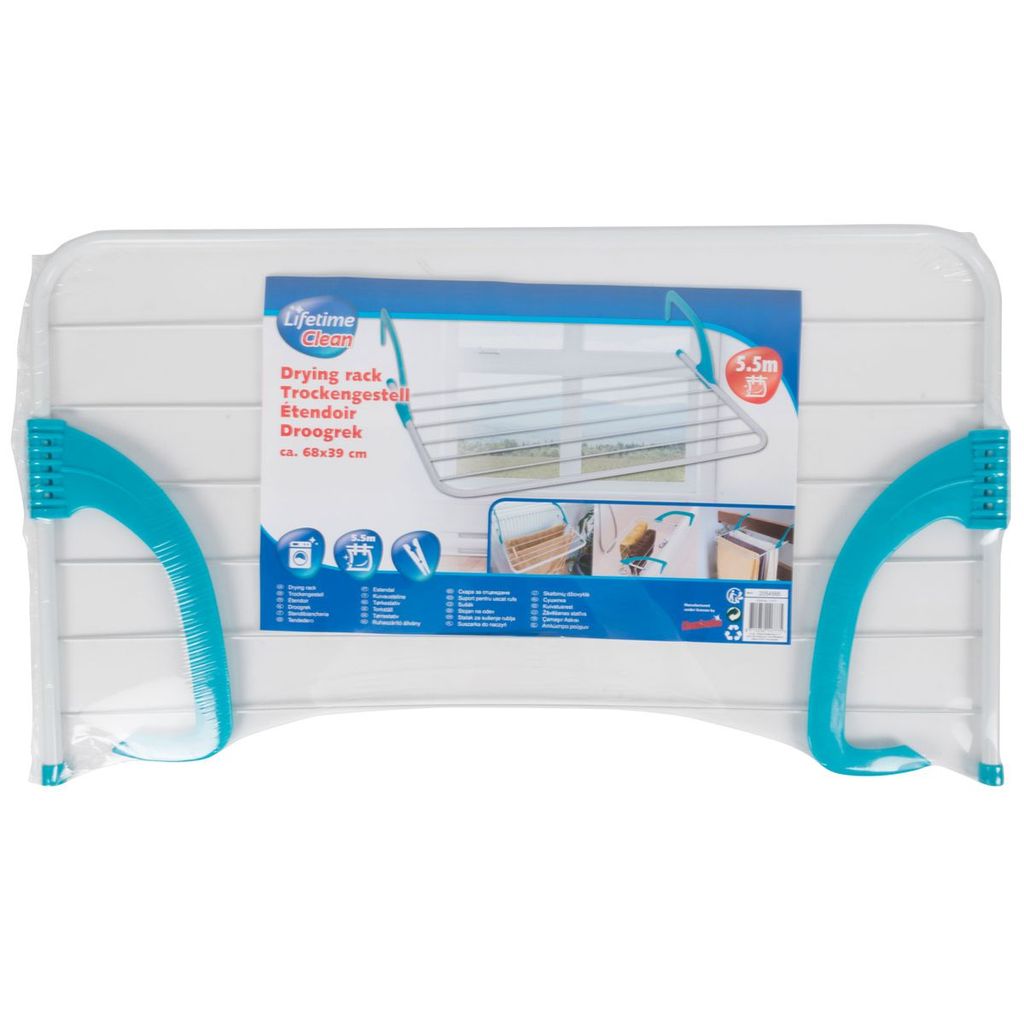 Lifetime Clean Droogrek Met 5 M Drooglijn Wit/Blauw