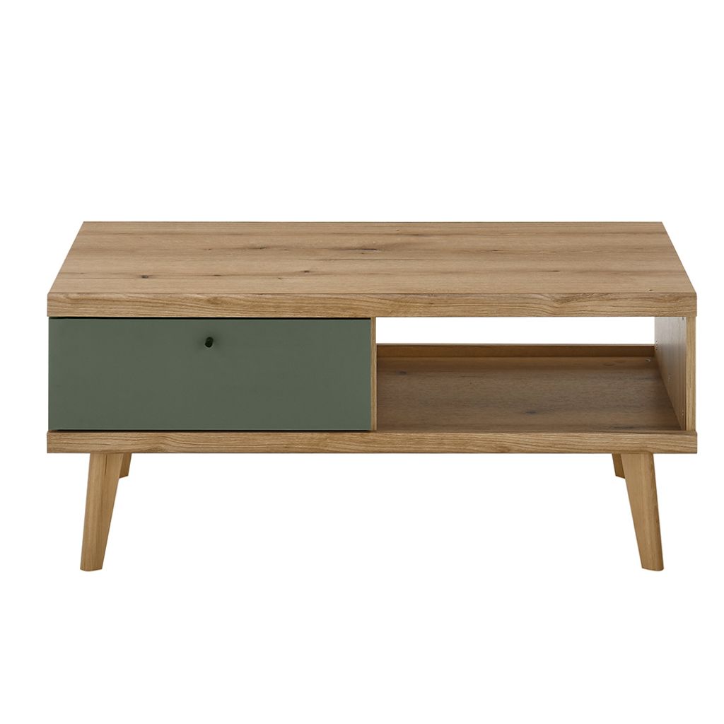 Couchtisch Wohnzimmer in Eiche mit grün AVEZZANO-61 Modern