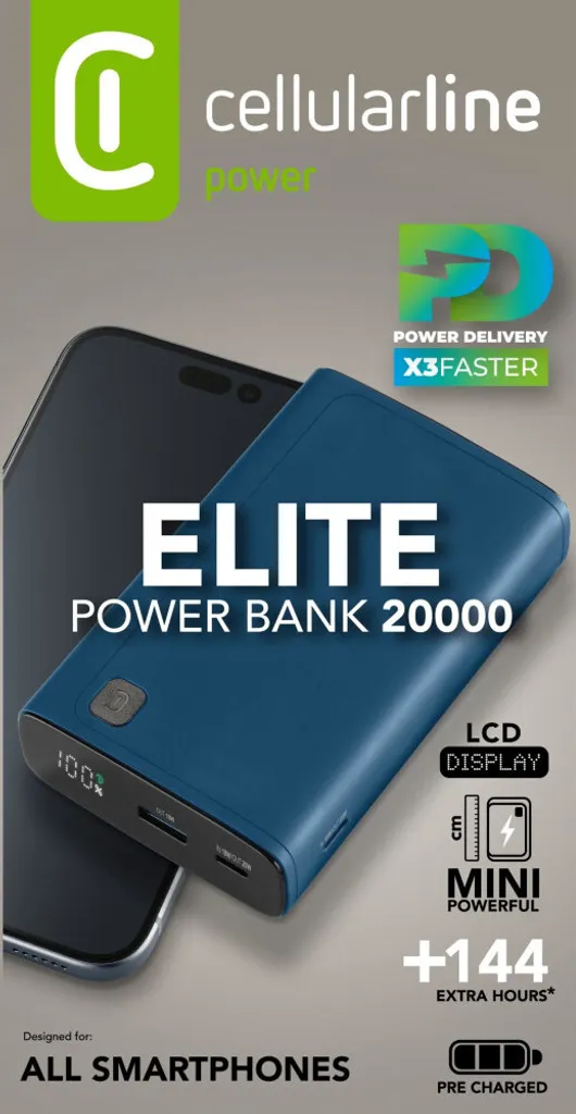 Plus de Batterie ? Powerbank 20000mAh 20W Rapide PBDISPL01PD20000B