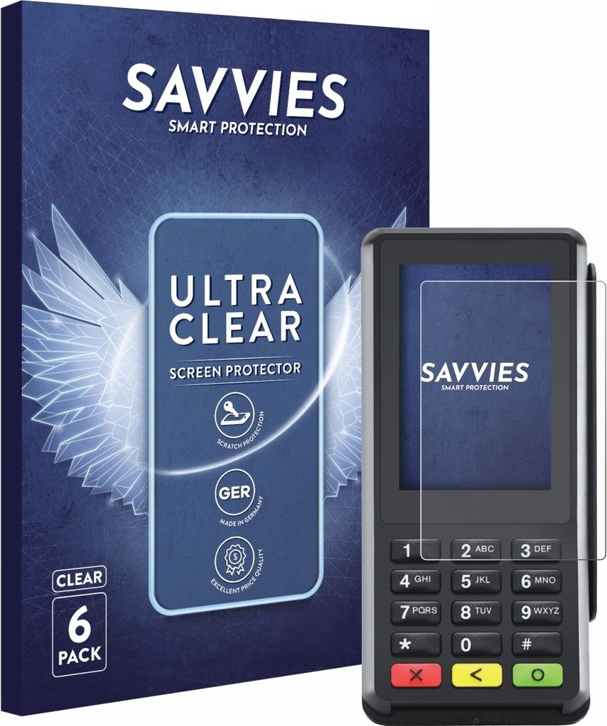 6x Für Verifone P400 Schutzfolie Savvies Displayschutz Display Schutz Folie Klar Transparent