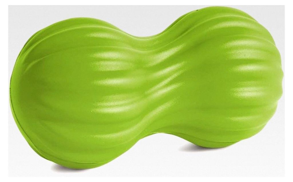 Faszien-Duoball Wave - Faszienball für Massage und Regeneration der Muskeln im Nacken und Rücken - Massageball (Lime)