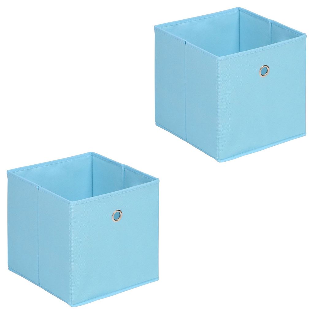 Aufbewahrungsbox Bär 33 x 33 cm 2er Set blau