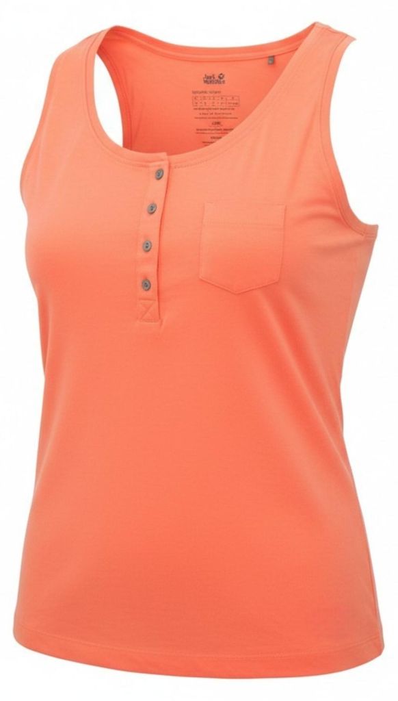 Jack Wolfskin Essential Top Damen Tank-Shirt Achselshirt Grau Größe M