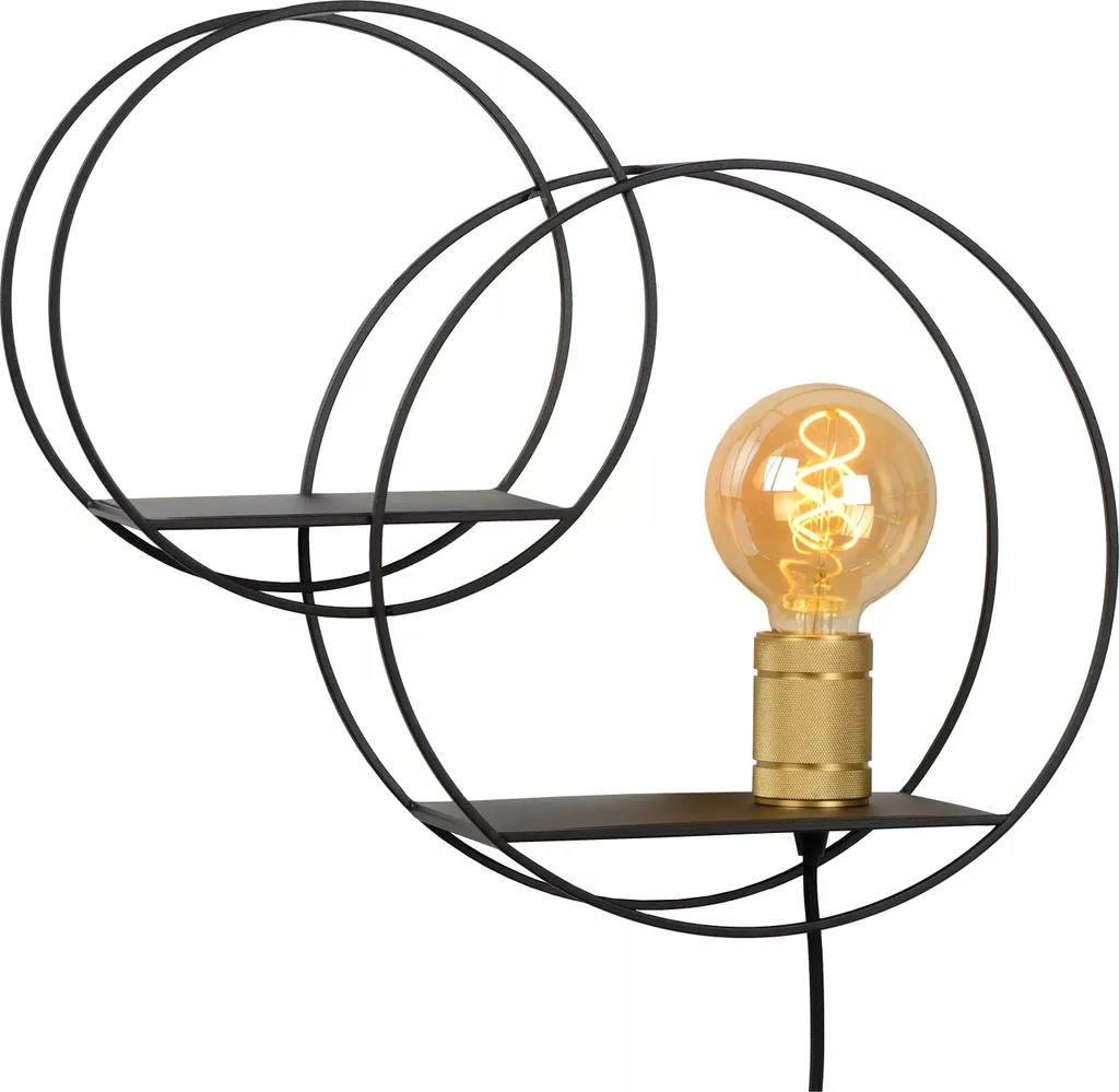 Luminaire d'appoint CIRCLE à fixer sur étagère Métal Noir E27 - 5