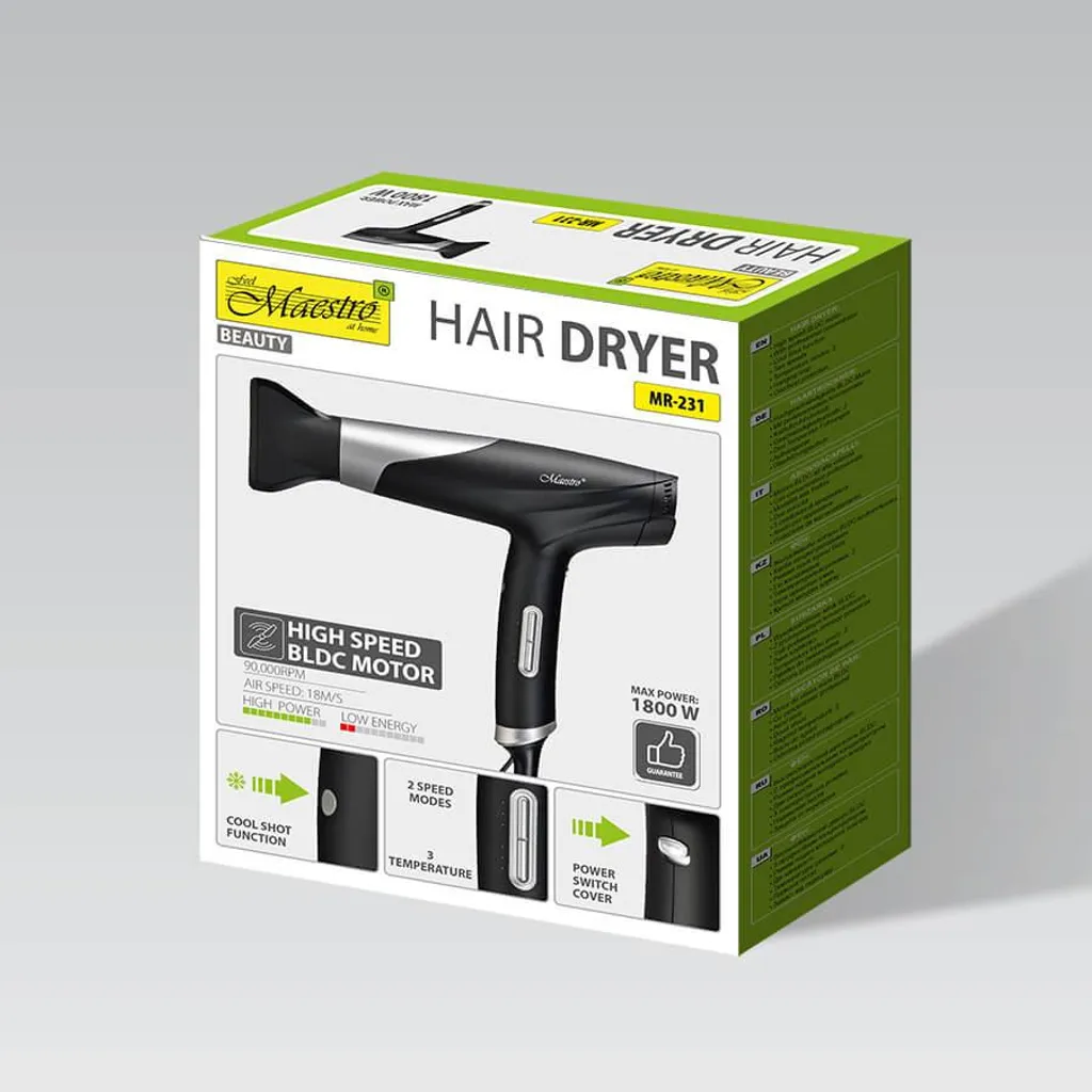 Sèche-cheveux léger 1800W idéal pour la routine matinale et voyages faciles - 6
