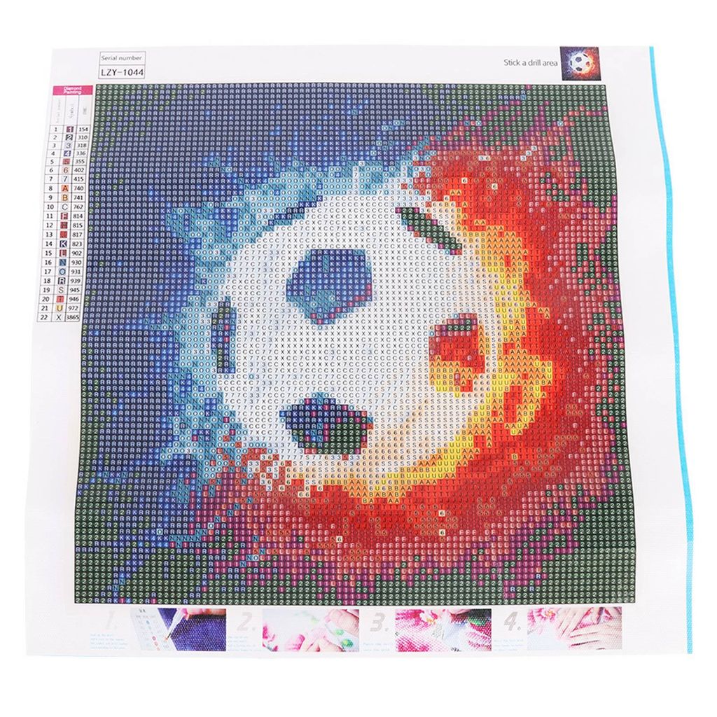 DIY Fußball-Muster 5D Full Drill Diamond Painting Stickerei Gemälde Bilder Kunsthandwerk für Home Wall Decor