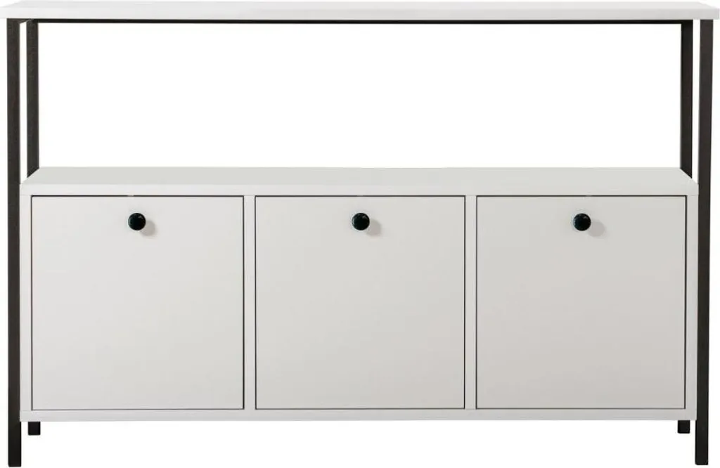 Meuble de rangement 3 portes SIENNA 120 cm pour vaisselle et décoration