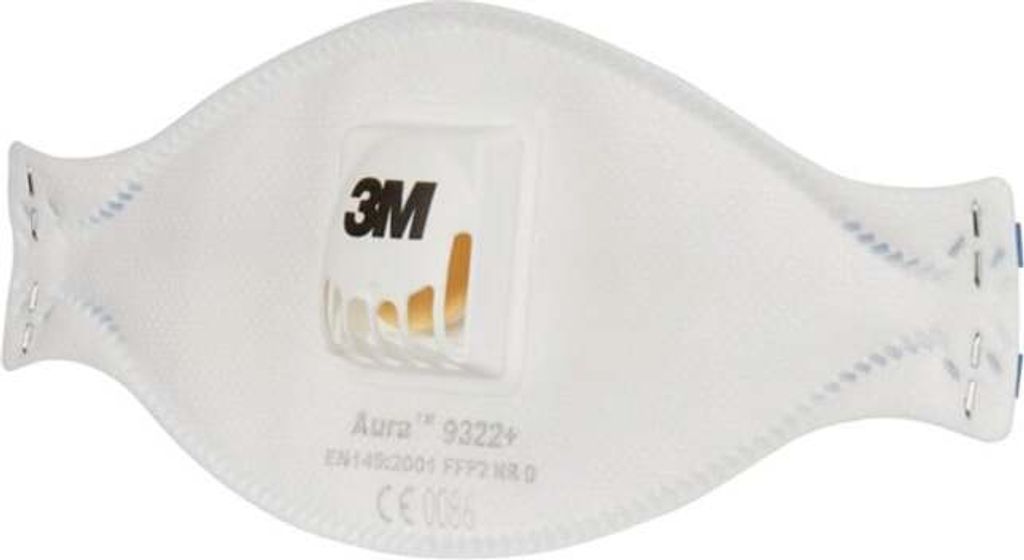 10x 3M™ Aura™ Partikelmaske, FFP2, mit Ventil, 9322+ Produktbild 