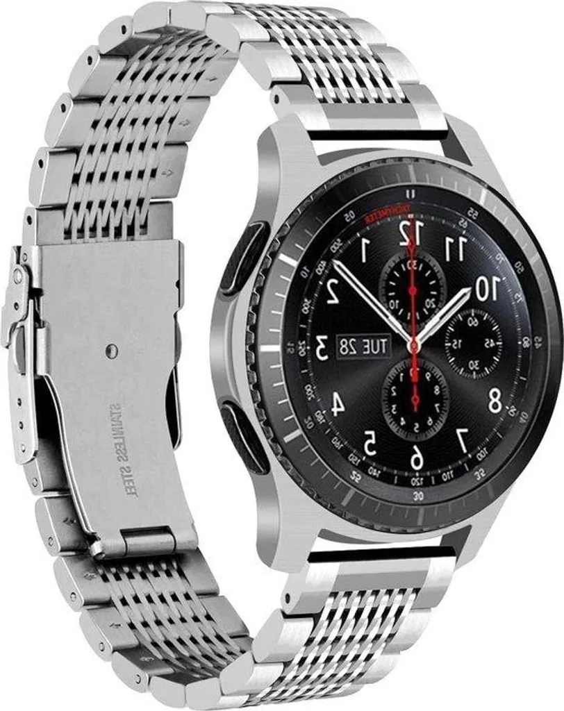 Bracelet en acier inoxydable noir robuste contre les irritations M