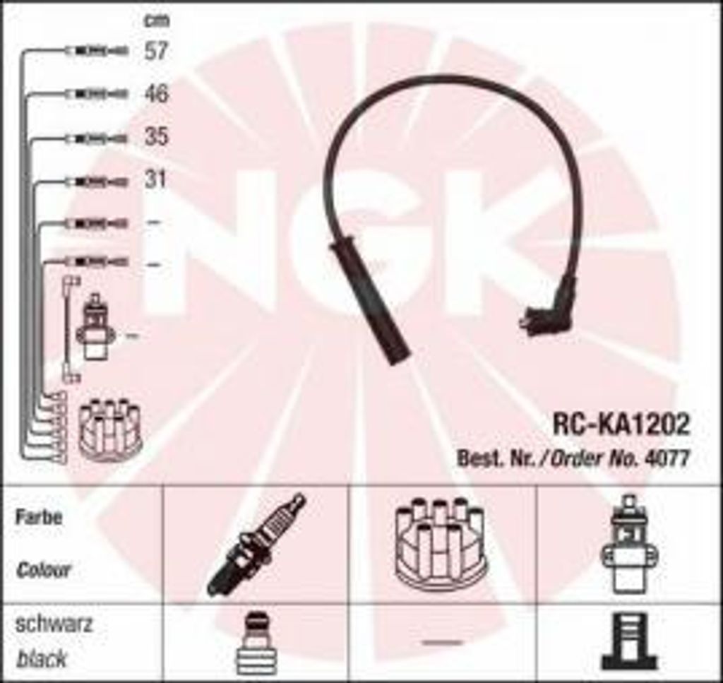 NGK Zündleitungssatz 4077