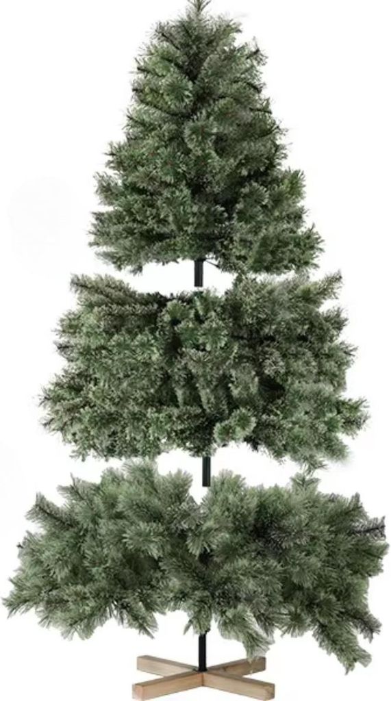 Kunst-Weihnachtsbaum 180cm – Ohne LED-Beleuchtung – 510 Zweige – PVC und PE – Mit Holzständer – Realistisch und Einfach Aufstellbar