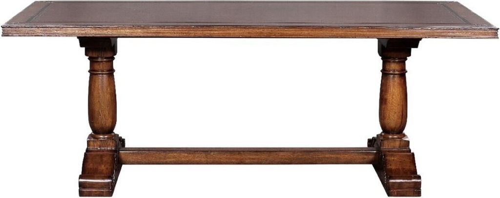 Casa Padrino Luxus Landhausstil Esstisch Braun 210 x 102 x H. 77 cm - Rustikaler Massivholz Küchentisch - Rustikale Landhausstil Massivholz Esszim...